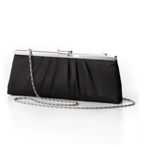 Jessica McClintock Pleated Satin Clutch